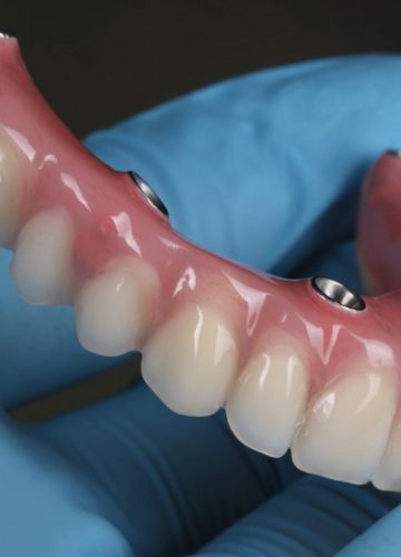 Augšžokļa zobu rindas atjaunošana - 6 implanti un tūlīteja akrila-titāna konstrukcija